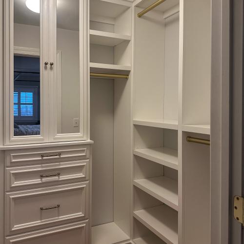 Mirrored Doors and Detailed Drawers
